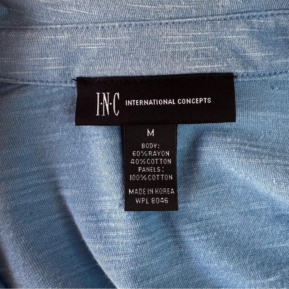 INC International Concepts Women's Light Blue Button Down Shirt M - Picture 4 of 8